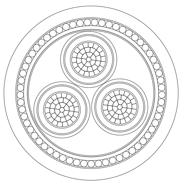 33kv medium voltage armoured cable structure
