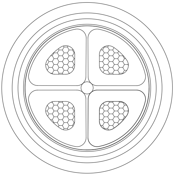 4 core steel tape armoured cable structure