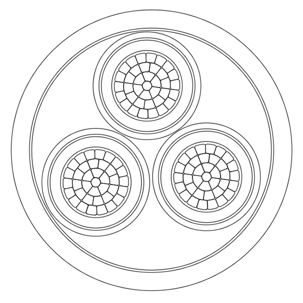 8.7-10kV xlpe insulated medium cable structure